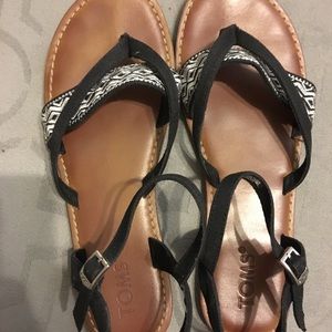 Tom's Lexi Sandal - BLACK 8.5